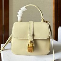 Celine Mini Tabou Handbag in Smooth Calfskin Beige