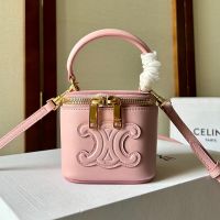 Celine Mini Vanity Case Cuir Triomphe in Smooth Calfskin Pink