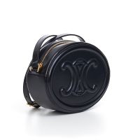 Celine Small Oval Bag Cuir Triomphe in Smooth Calfskin Black