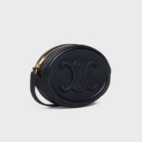 Celine Mini Oval Bag Cuir Triomphe in Smooth Calfskin Black