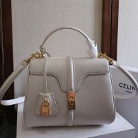 Celine Small 16 Bag in Calfskin White