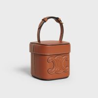Celine Small Box Shoulder Bag Cuir Triomphe in Calfskin Brown