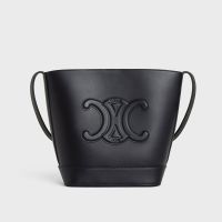 Celine Small Bucket Bag Cuir Triomphe in Smooth Calfskin Black