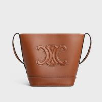 Celine Small Bucket Bag Cuir Triomphe in Smooth Calfskin Brown
