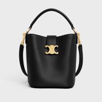Celine Small Louise Bucket Bag in Smooth Calfskin Black