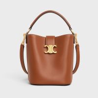 Celine Small Louise Bucket Bag in Smooth Calfskin Brown