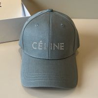Celine Strass Logo Baseball Cap in Cotton Green