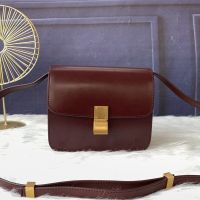 Celine Teen Classic Bag In Box Calfskin Burgundy