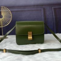 Celine Teen Classic Bag In Box Calfskin Green