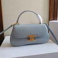 Celine Teen Lola Handbag in Shiny Calfskin Sky Blue