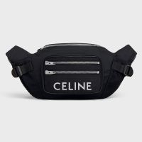 Celine Trekking Belt Bag in Nylon with Celine Print Black