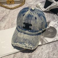 Celine Triomphe Baseball Cap in Denim Blue